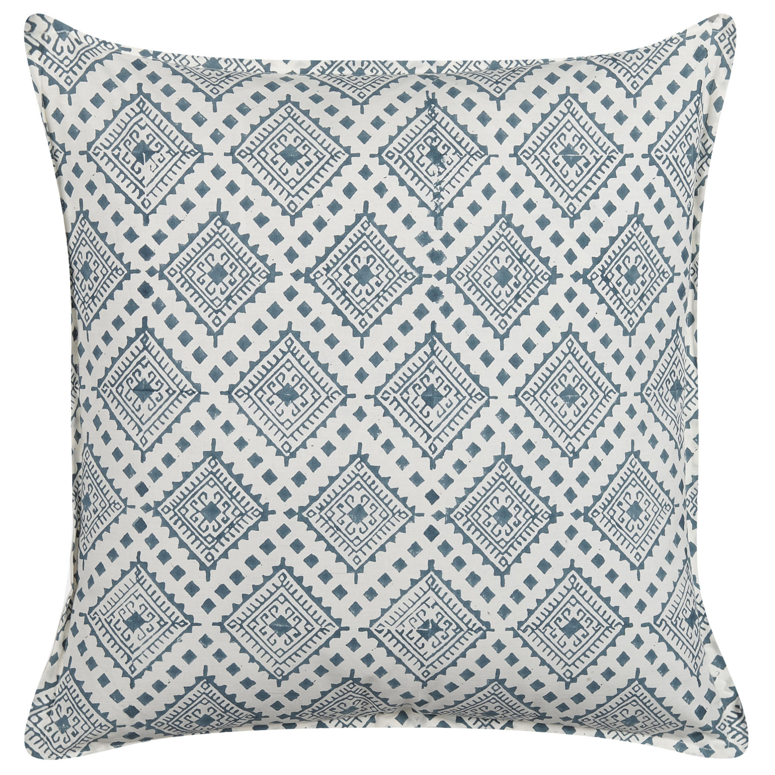 DEKOKISSEN Dunkelblau 45/45 cm Cordata - Dunkelblau, Naturmaterialen/Textil (45/45cm) - Beliani