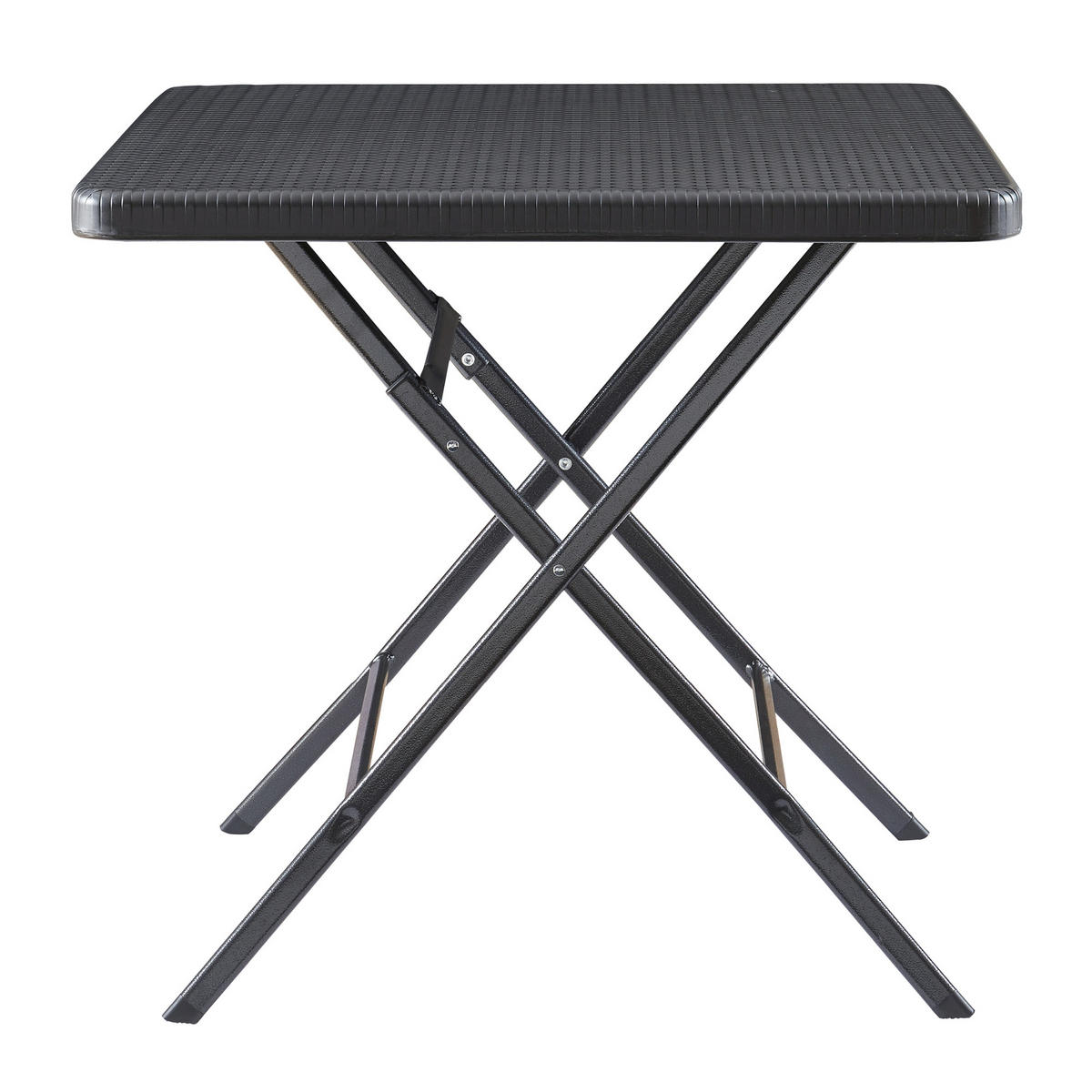 KLAPPTISCH Mark - Schwarz, Kunststoff/Metall (78/78/74cm) - [en.casa]