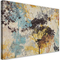 WANDBILD herbst wald bäume - Multicolor, Textil (60/40cm) - Feeby