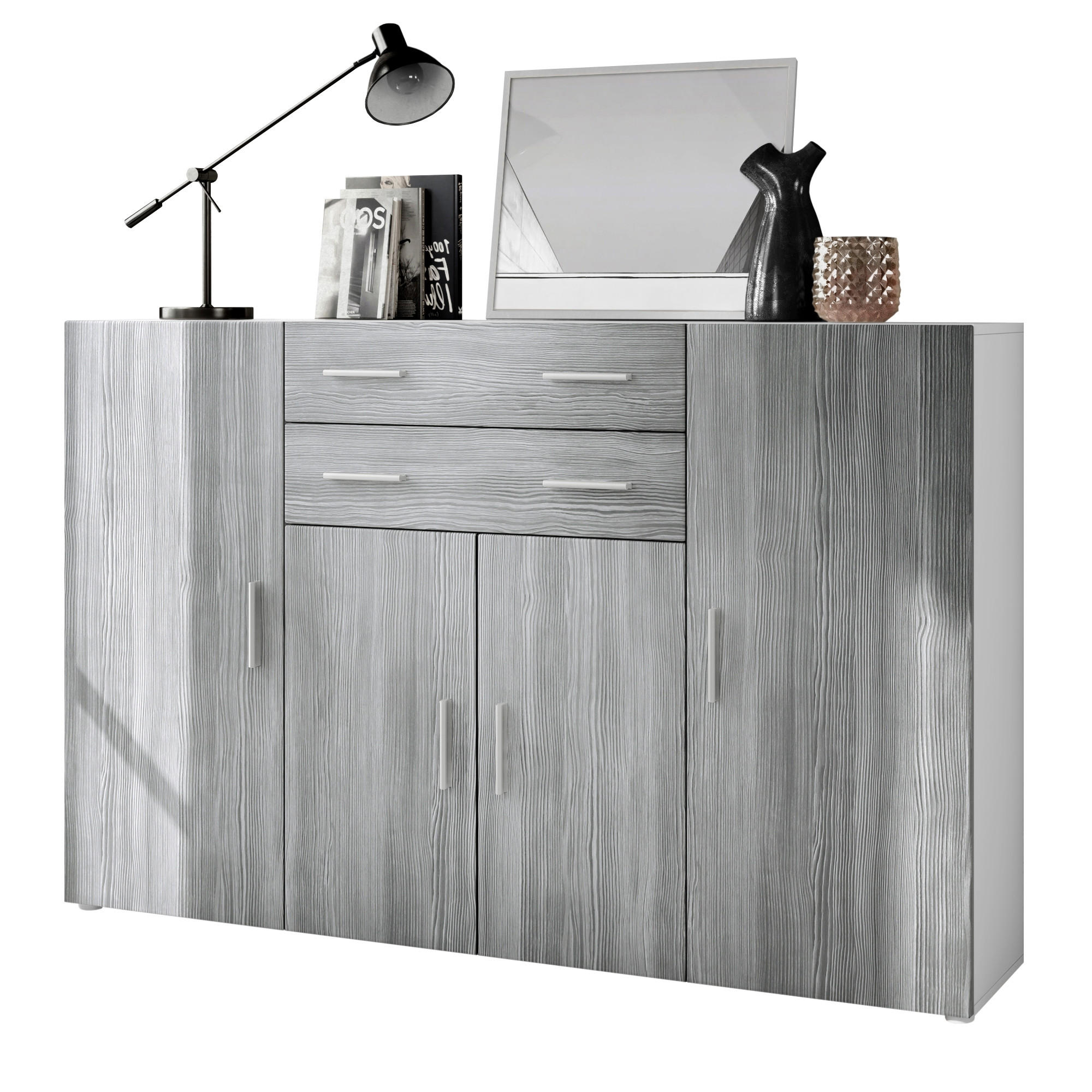 Vladon Highboard Anthrazit 166.5x106.5x35 cm