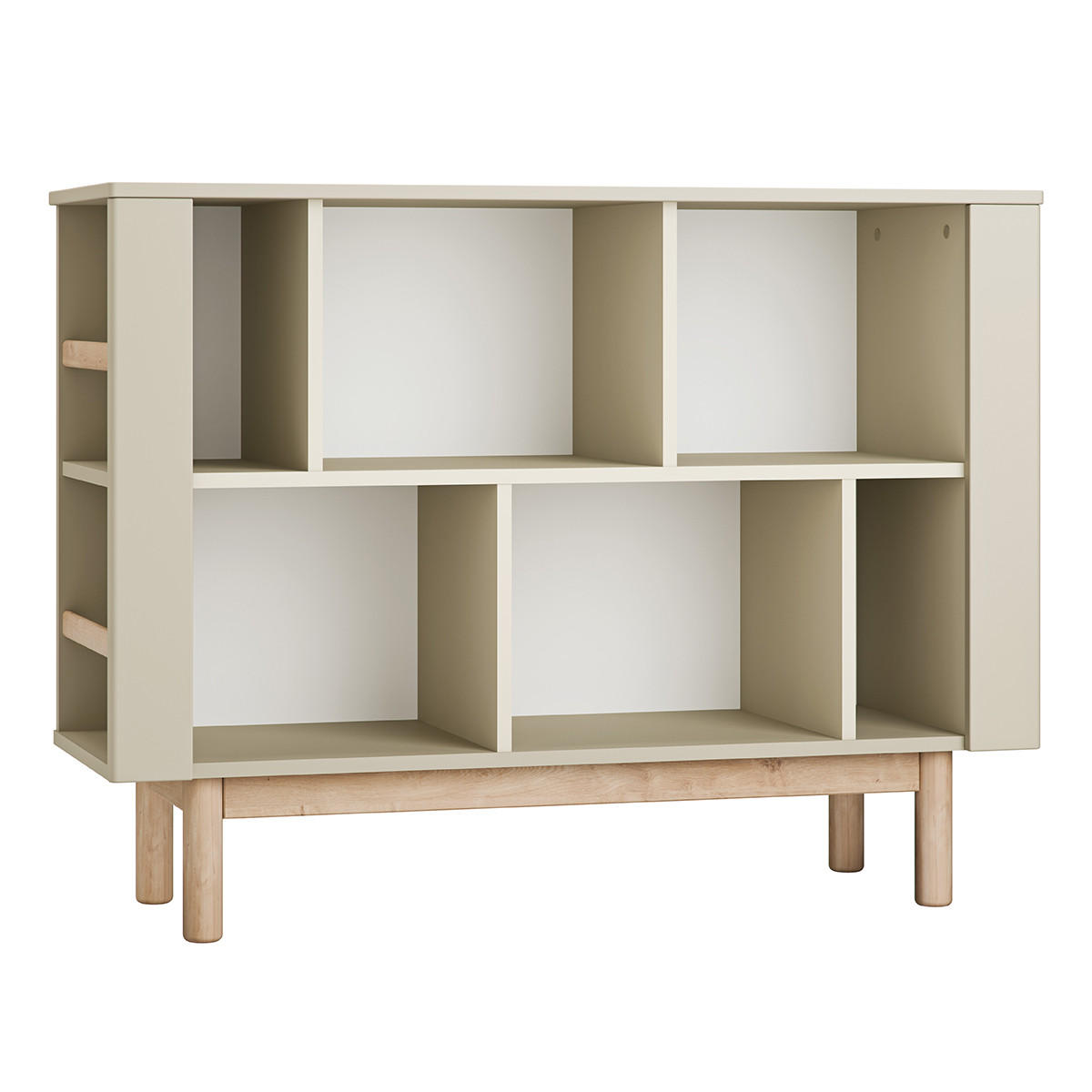 KNIHOVNA Miloo Šampaňské - béžová, kompozitní dřevo (120/90.5/40cm) - Petits-meubles