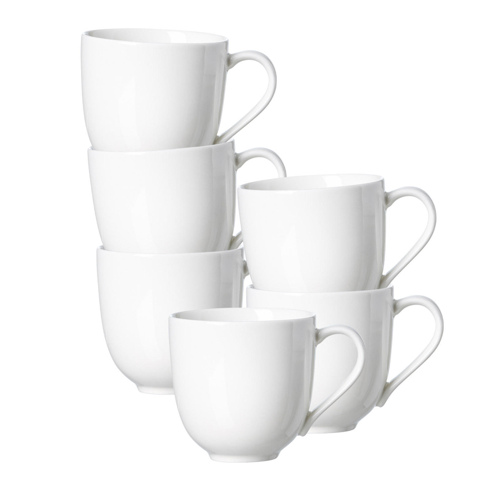 HENKELBECHER Skagen weiß 440 ml 6er Set - Weiß, Keramik (0.44L) - Ritzenhoff Breker