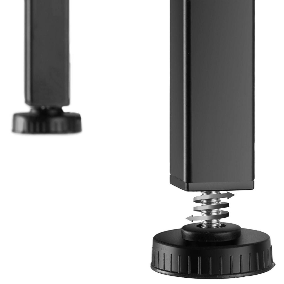 BARHOCKER 4er Set Poole,Industrie-Stil,Stabile Stahlgestelle,Große Rückenlehnen,Melaminbeschichtung,46,5 x 104 cm,industriell Hell - Naturfarben, Holzwerkstoff/Textil (46.5/104/46.5cm) - tectake