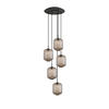 GALERIELEUCHTE Velo 5-flammig Klar Ø 25cm - Klar/Schwarz, Glas (25/25/27cm) - s.luce