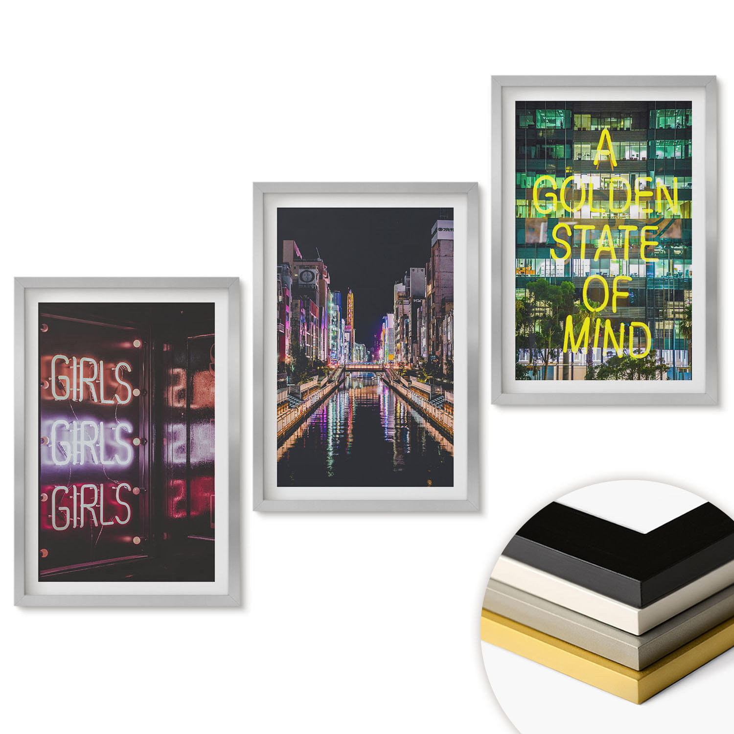 ArtPrintCave Wandbilder Silber 40x60 cm