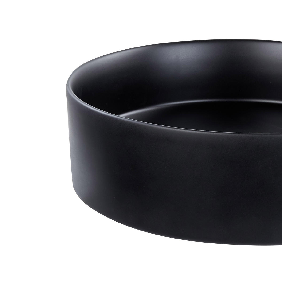 AUFSATZWASCHBECKEN Schwarz 40 cm Keramik Tebar - Schwarz, Keramik (40/12/40cm) - Beliani