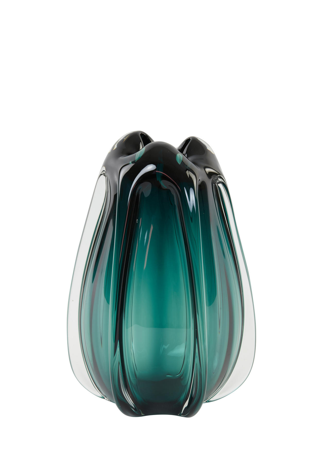 VASE Murela - Blau - 21/21/30 cm - Blau, Glas (30cm) - Light & Living