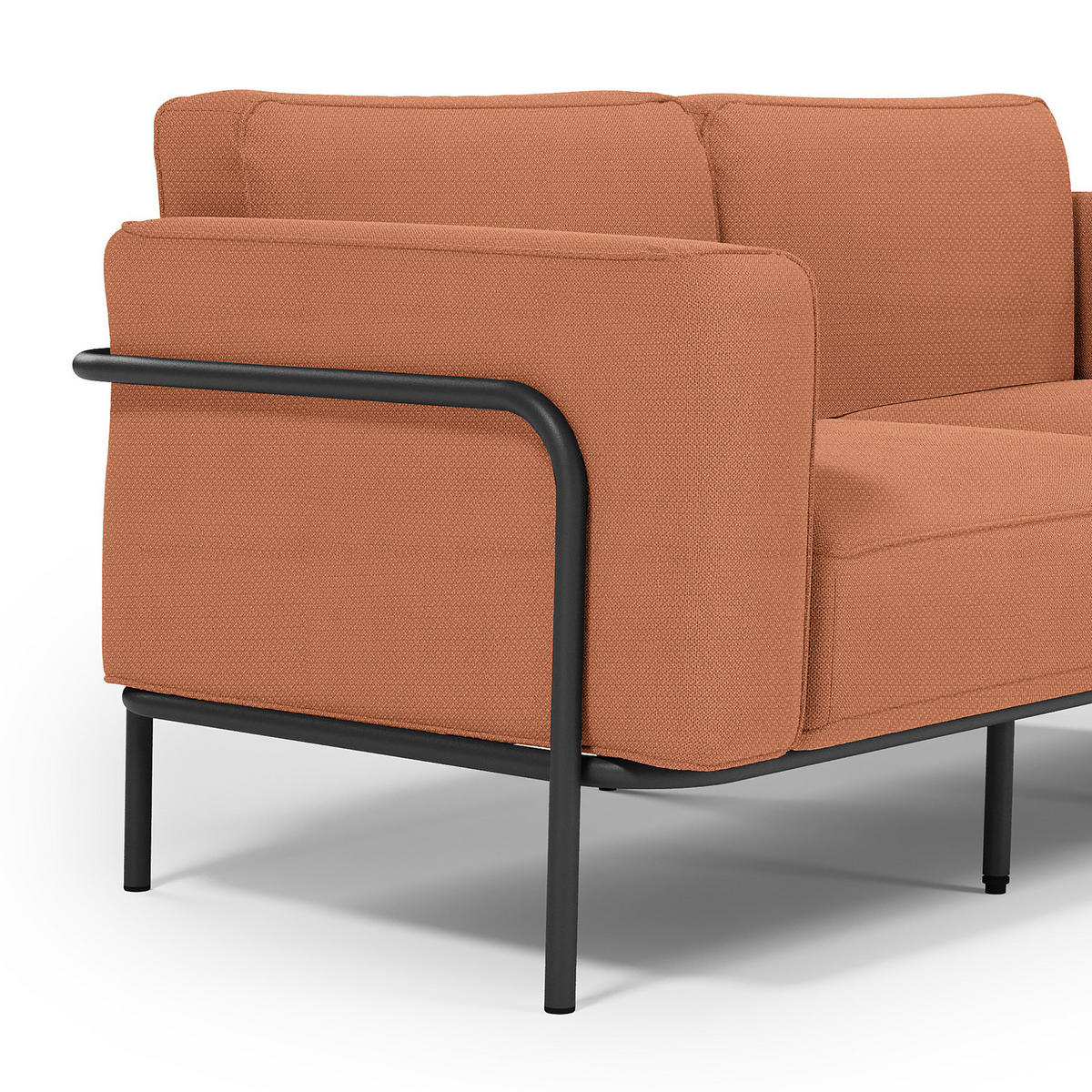 3-SITZER OUTDOOR-SOFA - Rosa, Textil/Metall (212/76/88cm) - home24