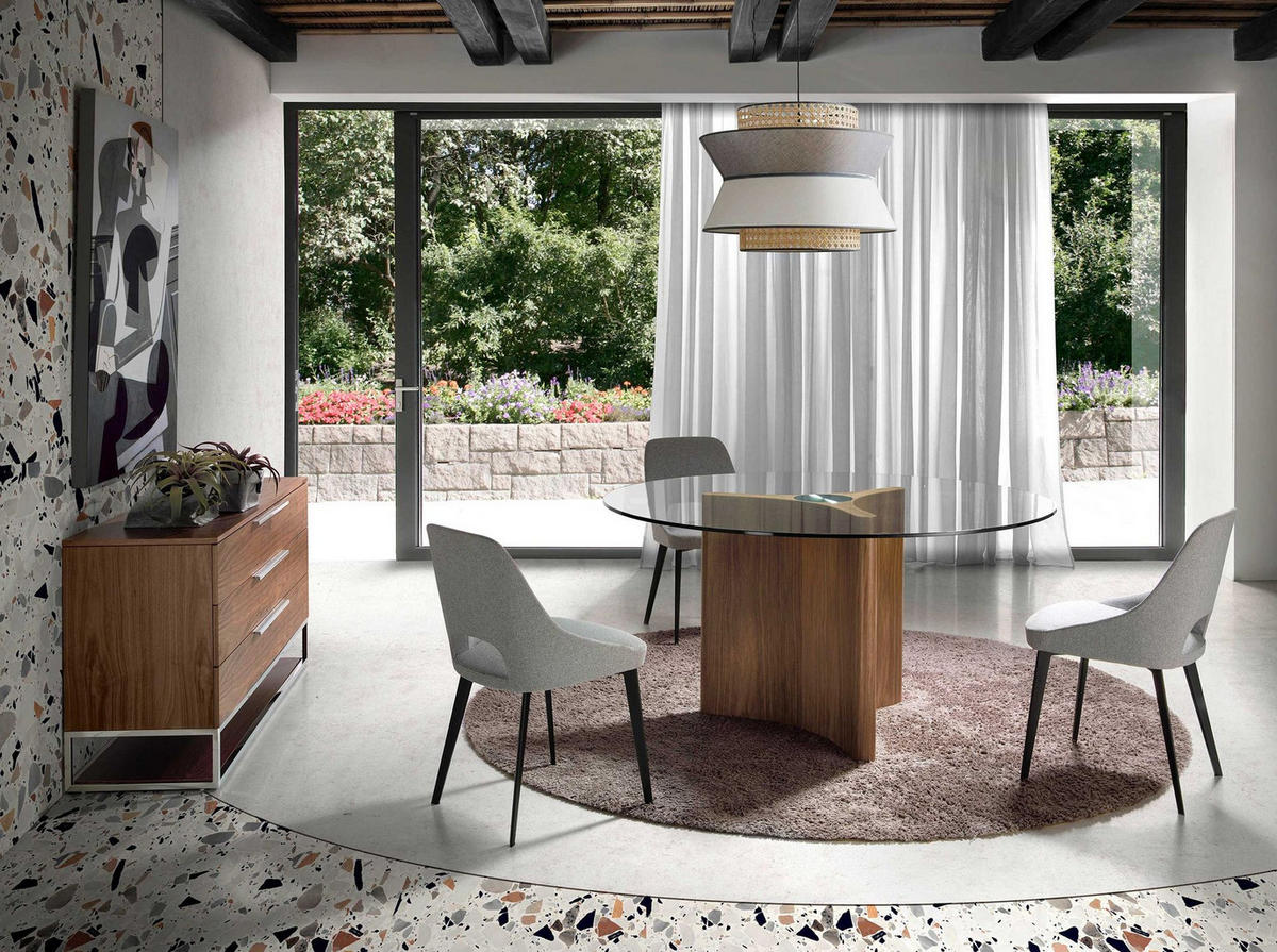 STUHL aus grauem Stoff - Schwarz/Grau, Textil/Metall (50/81/50cm) - ANGEL CERDA