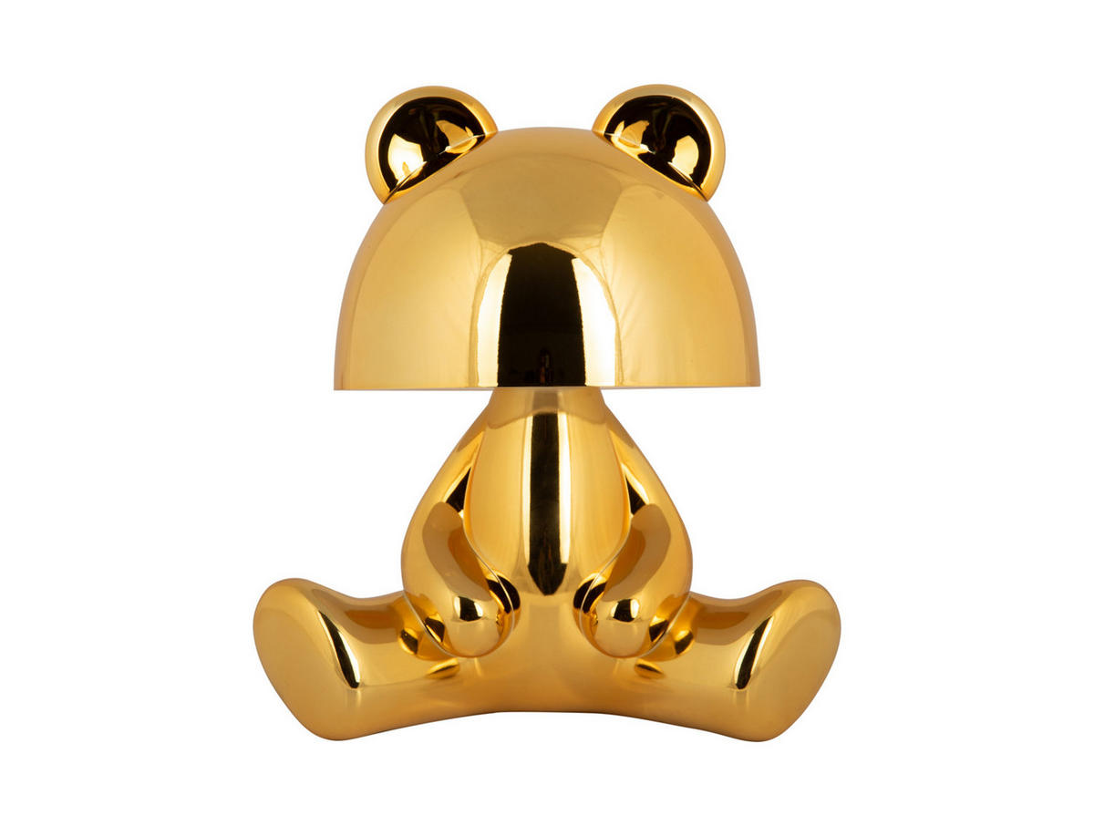 TISCHLAMPE Bear 22/17/24 cm - Goldfarben, Kunststoff (22/17/24cm) - Leitmotiv