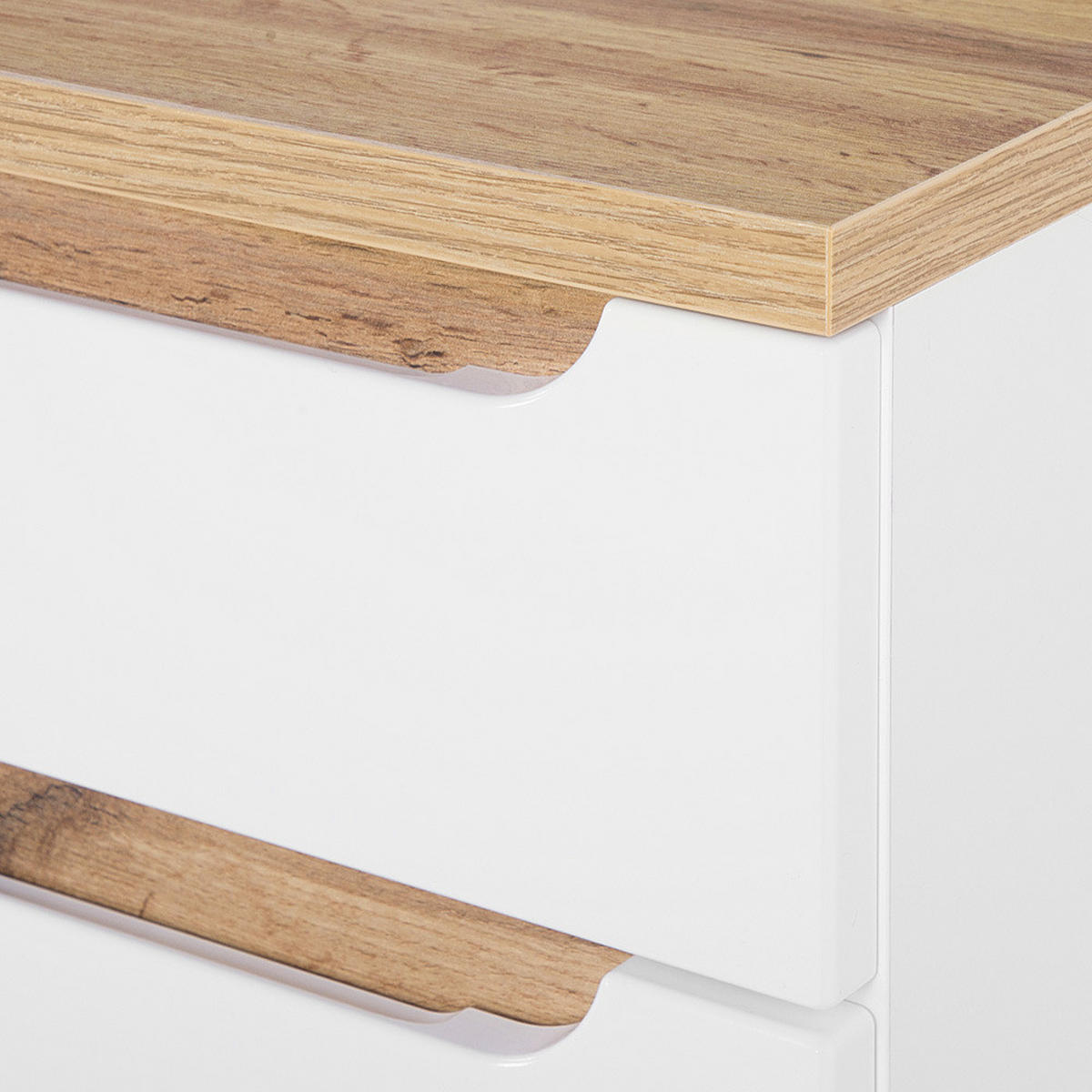 BADMÖBEL-SET 4-TLG. Solna-56 - Weiß, Holzwerkstoff (110/200/46cm) - Lomado