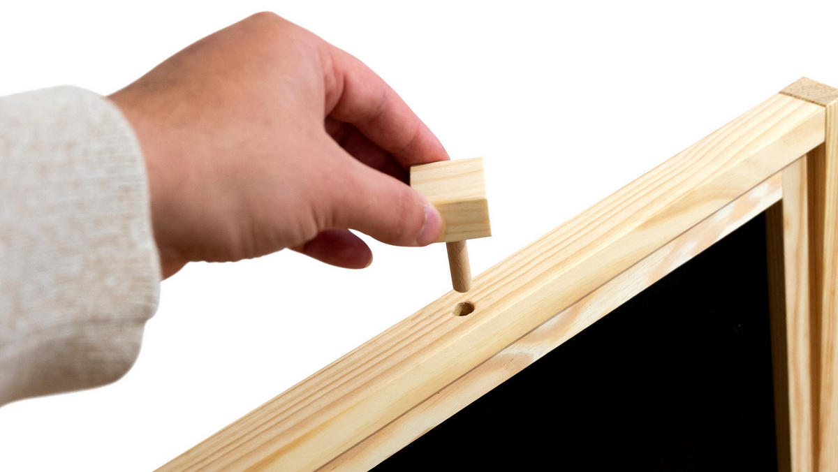 DREHBARE Holztafel für Kinder, zum Zeichnen, magnetisch, Höhe 80 cm - Weiß, Metall (79/44.5/2cm) - ALLboards
