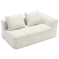 SOFA od ženila, 158/90/60 cm bež, s bočnim džepovima i jastukom - bež, tekstil (60/160/90cm) - BEAOK