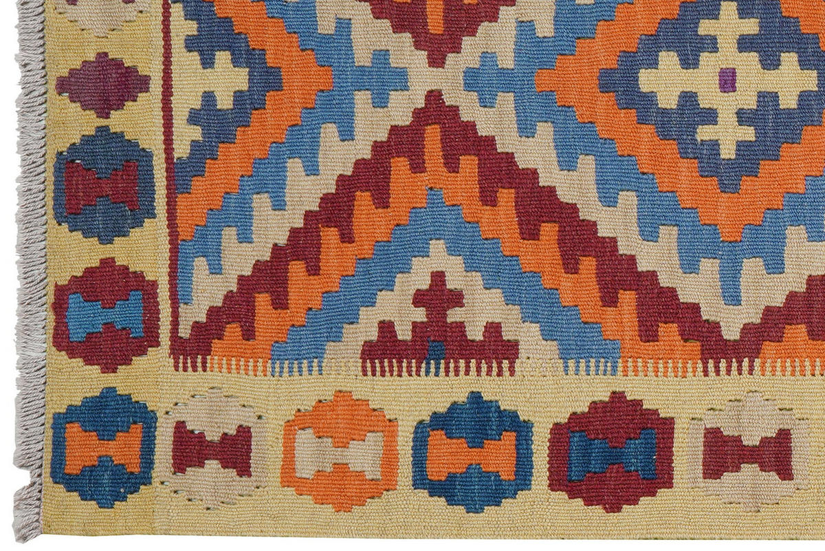 HANDWEBTEPPICH Kelim Gashgai Rot 243/85 cm - Rot, Textil (85/243cm) - Looma