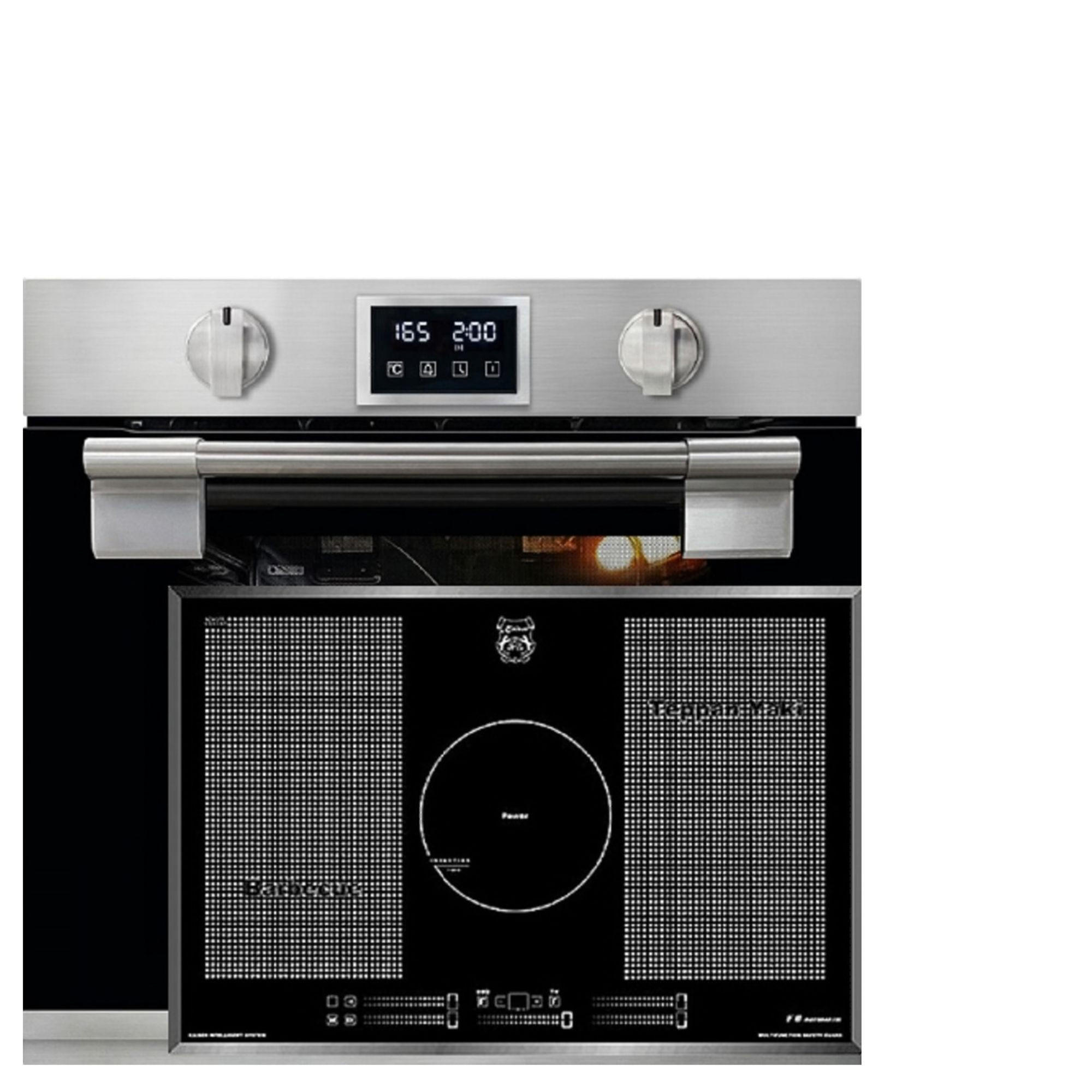 EINBAU-ELEKTROBACKOFEN 60 cm EH 6337+ KCT 777 FI La Perle Induktionskochfeld 77 cm - Silberfarben, Metall (59.4/59.4/55.6cm) - Kaiser Küchengeräte