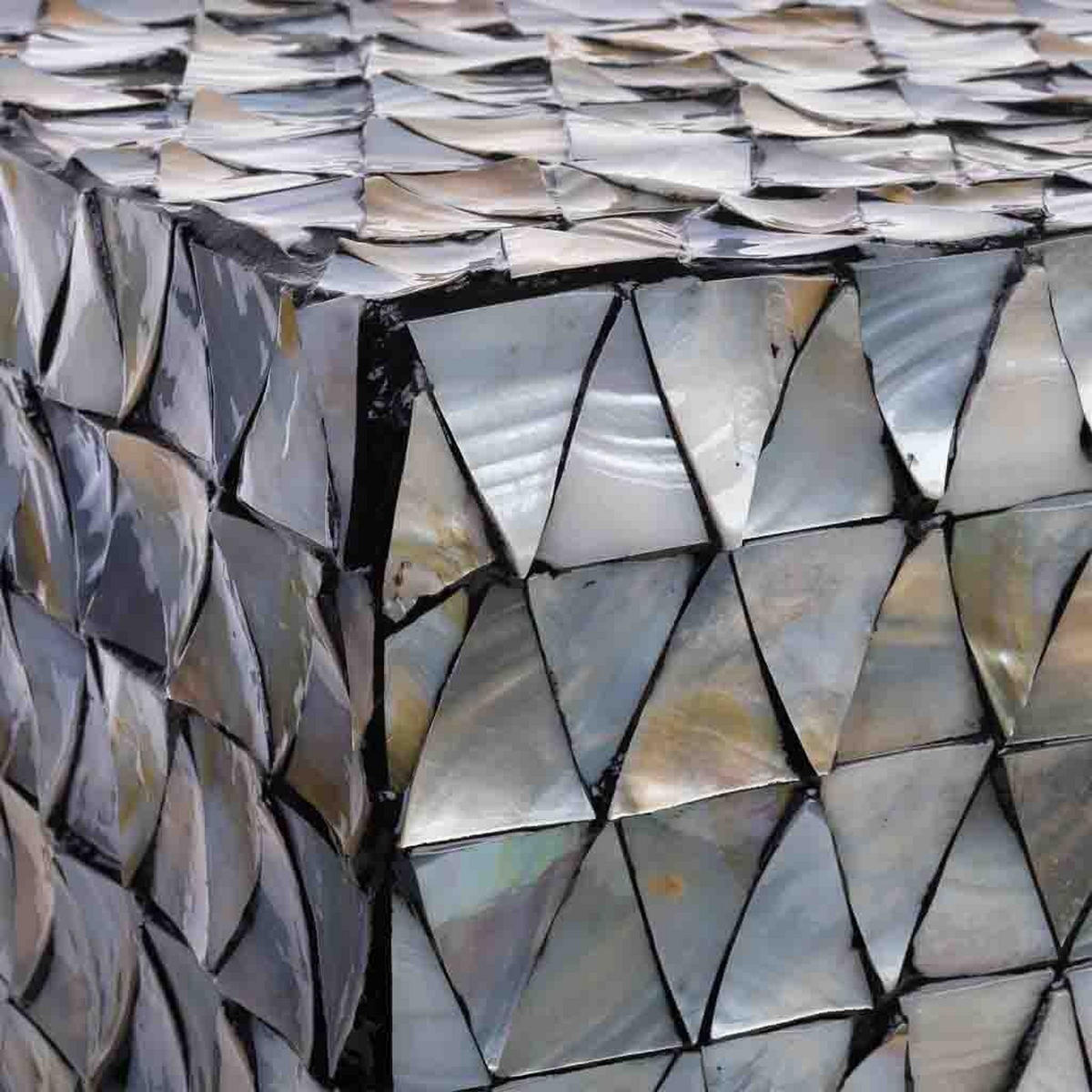 HOCKER aus Holz, grau, 35x45cm - Grau, Holz (35/45/35cm) - Wanderlust