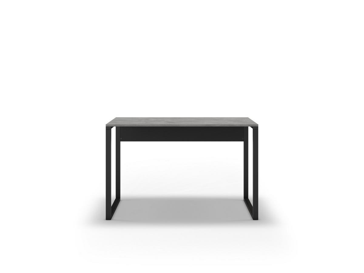 SCHREIBTISCH Inna Retro-Grau, Schwarz 100/60/75 cm - Schwarz, Holzwerkstoff/Metall (60/100/75cm) - Decortie