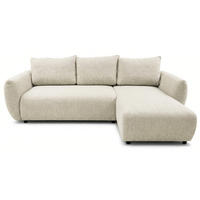 ROHOVÁ POHOVKA Zordo Světlobéžový Žinylka Pravá Se Dvoma Úložnými Prostory - černá/ecru, textil/plast (170/256cm) - Selsey