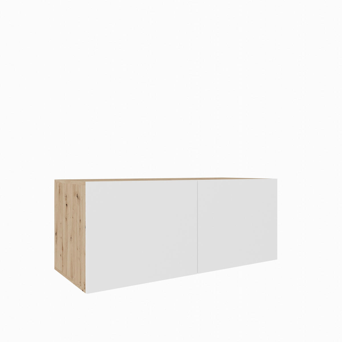 LOWBOARD MIVO 100/41/40 cm, Hängender TV-Schrank Eiche Artisan - Weiß/Eiche Artisan, Holzwerkstoff (100/41/40cm) - MASSENO
