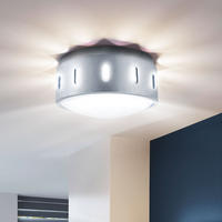 LED WANDLEUCHTE CHIRON Silber Glas satiniert - Silberfarben, Glas (14/7.6/14cm)