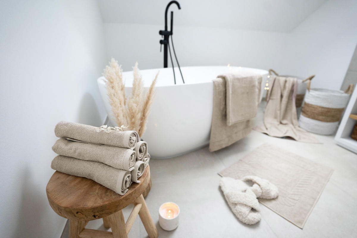 HANDTÜCHER, 4er-Set, 50x100 cm, 100% Baumwolle, Braun - Cappuccino, Textil (50/100cm) - Zollner