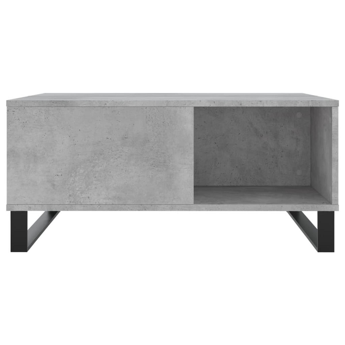 COUCHTISCH Betongrau 80x80x36,5 cm Holzwerkstoff - Grau, Holzwerkstoff (80/80/36.5cm) - furnicato