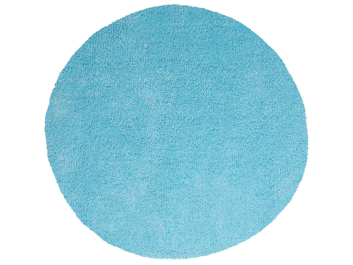 SHAGGY-TEPPICH Demre 140/140 cm - Blau, Kunststoff (140/140cm) - Beliani