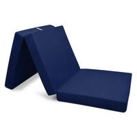 KLAPPMARTATZE Campix 200/100/10 cm Schwarz - Schwarz Hochglanz/Dunkelblau, Textil (90/200cm) - Beautissu 