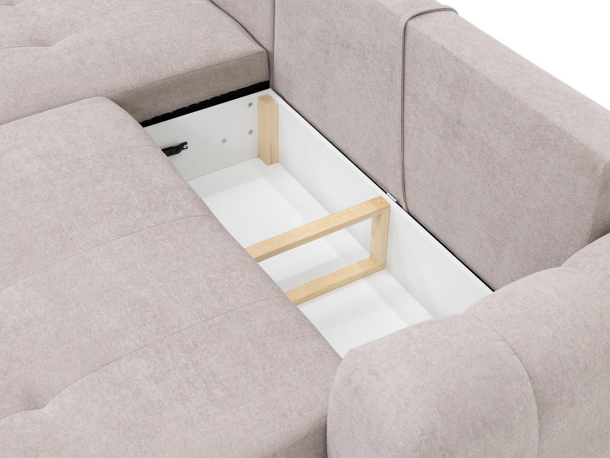 ECKSOFA Haiti, Seite: Links LC+2R - Anthrazit/Schwarz, Holz/Textil (276/156cm) - MIRJAN24