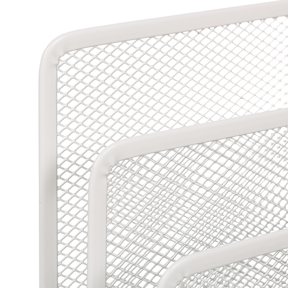 SCHREIBTISCH-ORGANIZER-SET - Weiß, Metall (33.5/26.5/8.5cm) - Relaxdays