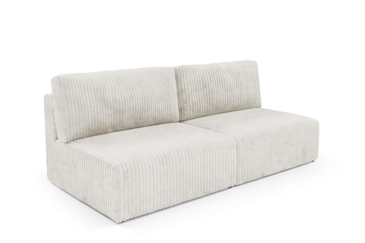 SCHLAFSOFA Natalia Xs - Creme, Holzwerkstoff/Textil (216/85/105cm) - Fun Möbel