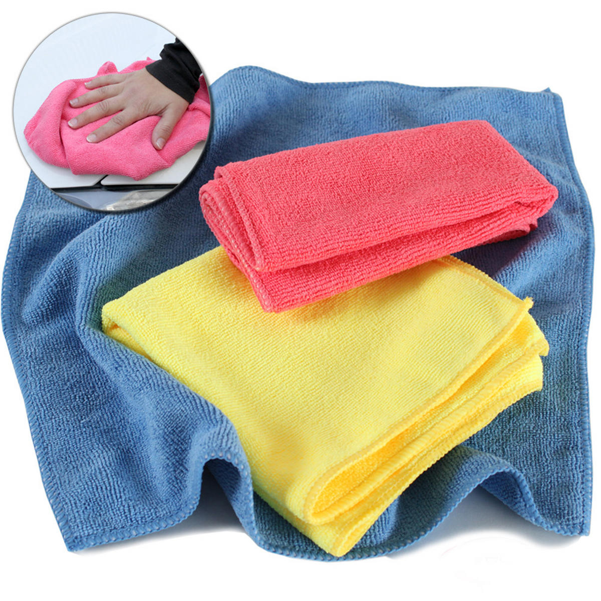 MIKROFASERTÜCHER 6er Set, bunt - Multicolor, Textil (35/35/5cm) - tectake