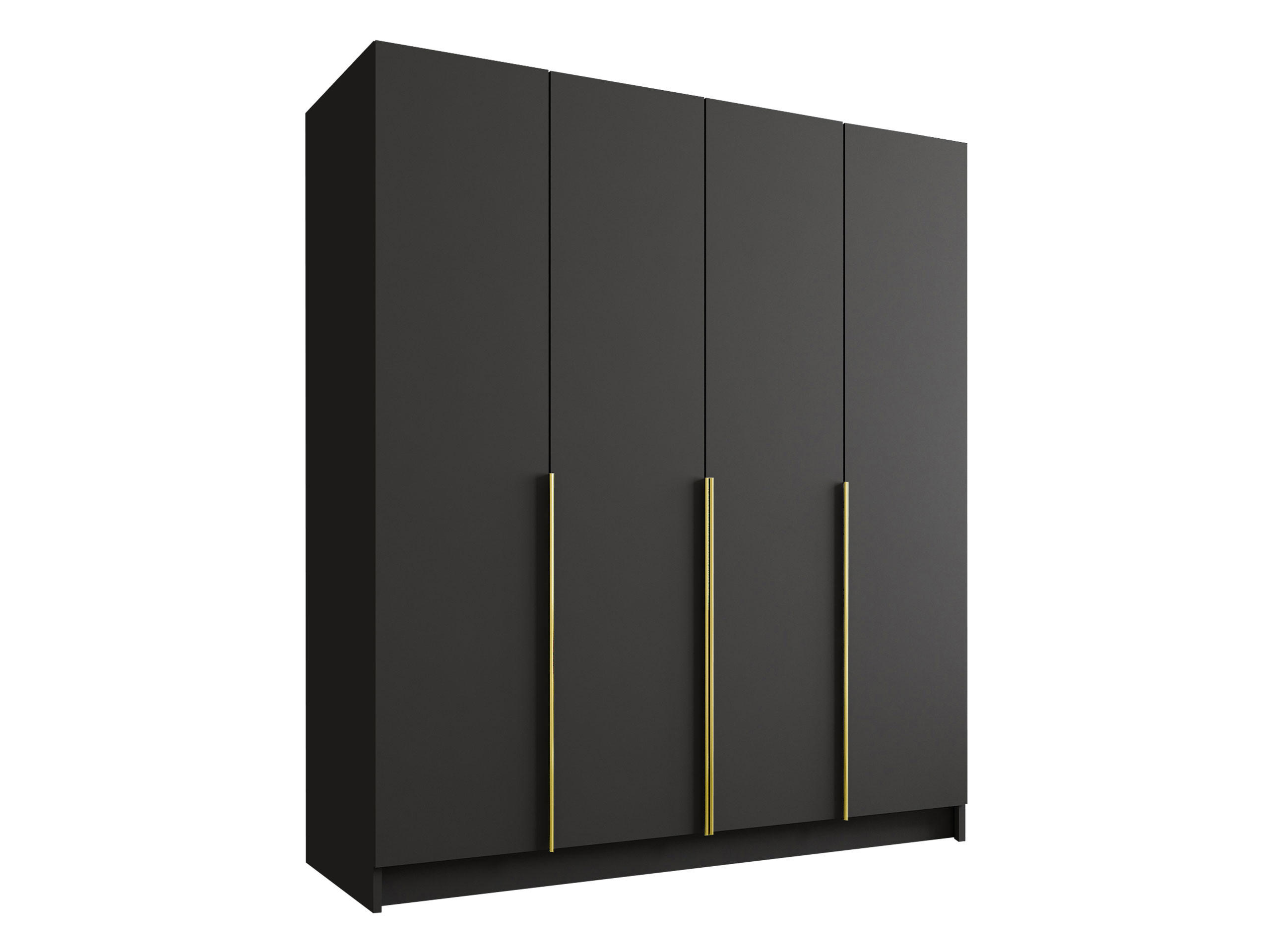 KLEIDERSCHRANK Santi I - Goldfarben, Holzwerkstoff/Metall (200/215/58cm) - MIRJAN24