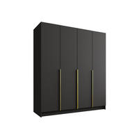 KLEIDERSCHRANK Santi I - Goldfarben, Holzwerkstoff/Metall (200/215/58cm) - MIRJAN24