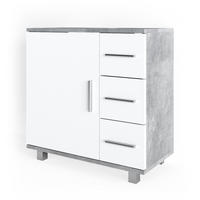WASCHBECKENUNTERSCHRANK Ilias Beton 60 x 60 cm - Schieferfarben, Holzwerkstoff (60/60.8/33cm) - Vicco