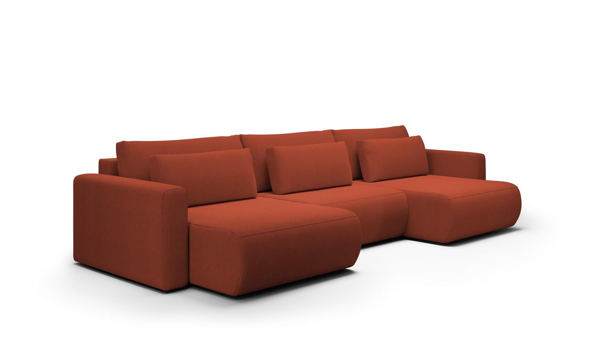 WOHNLANDSCHAFT Chaira Mit Schlaffunktion - Rotbraun, Holzwerkstoff/Textil (340/85/149cm) - Fun Möbel