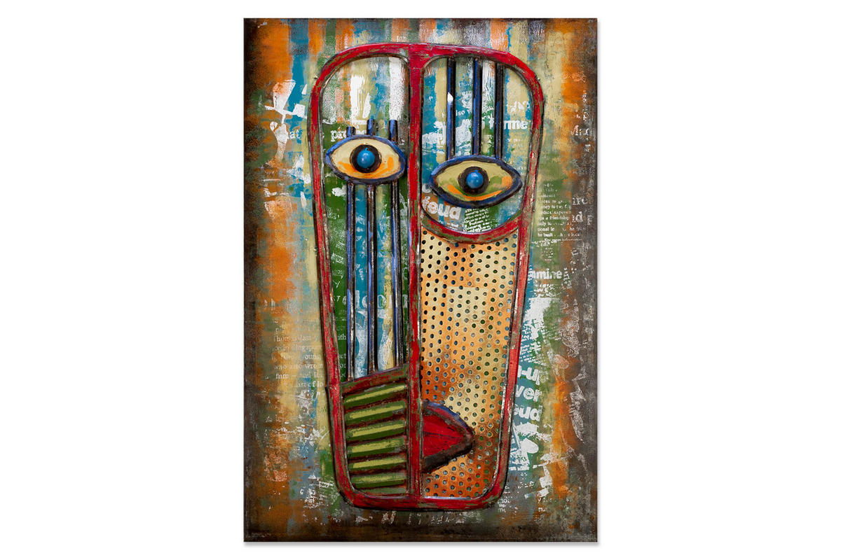 METALLBILD Bunt 60/90 cm - Multicolor, Metall (3.47/90cm) - KUNSTLOFT