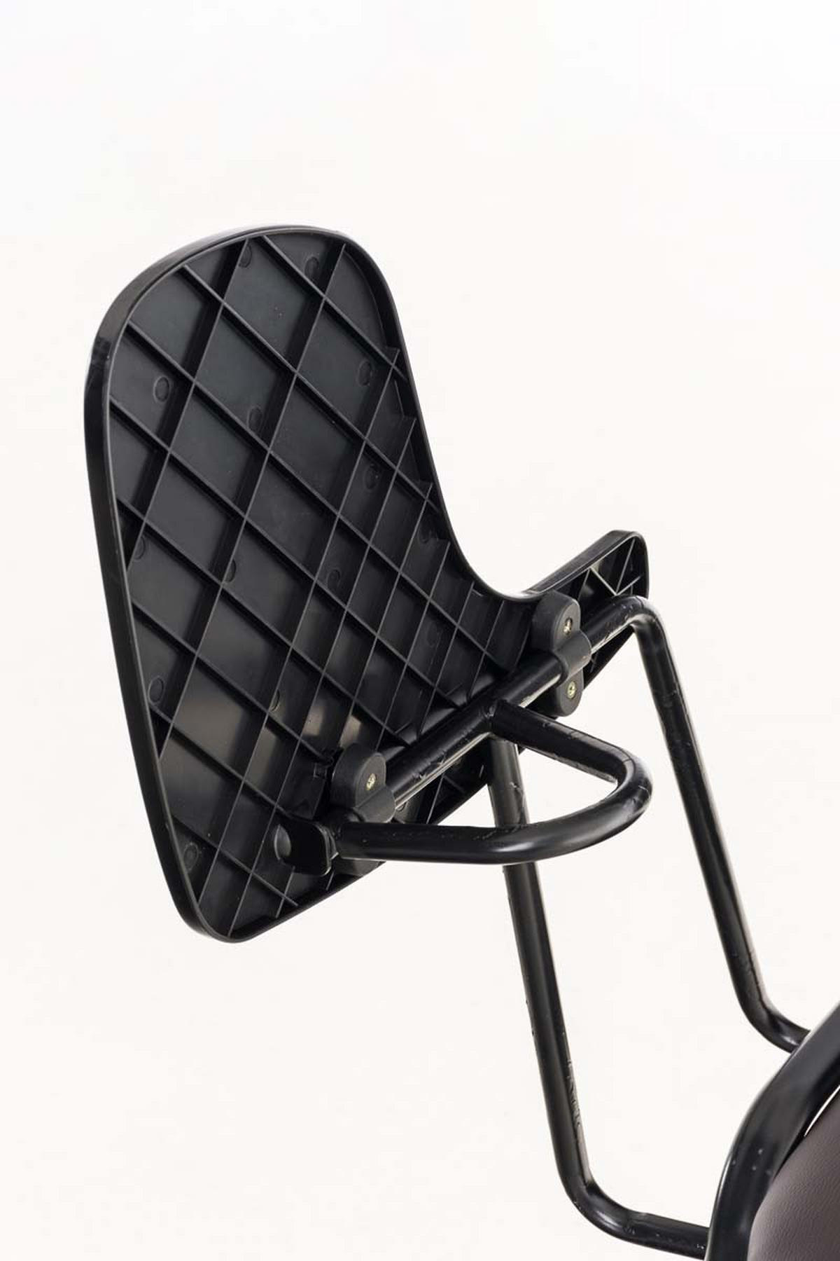 BESUCHERSTUHL Keen mit Klapptisch, Kunstleder mit Gestell Schwarz / Bezug Braun - Schwarz/Braun, Textil/Metall (53/81/53cm) - TPFLiving