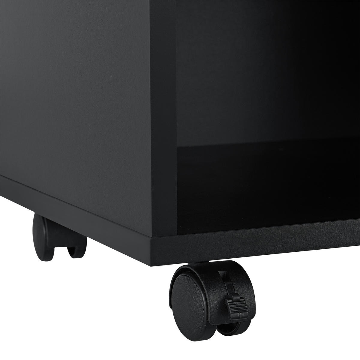 LOWBOARD Gränne - Schwarz, Holzwerkstoff/Kunststoff (90/40.5/35cm) - [en.casa]