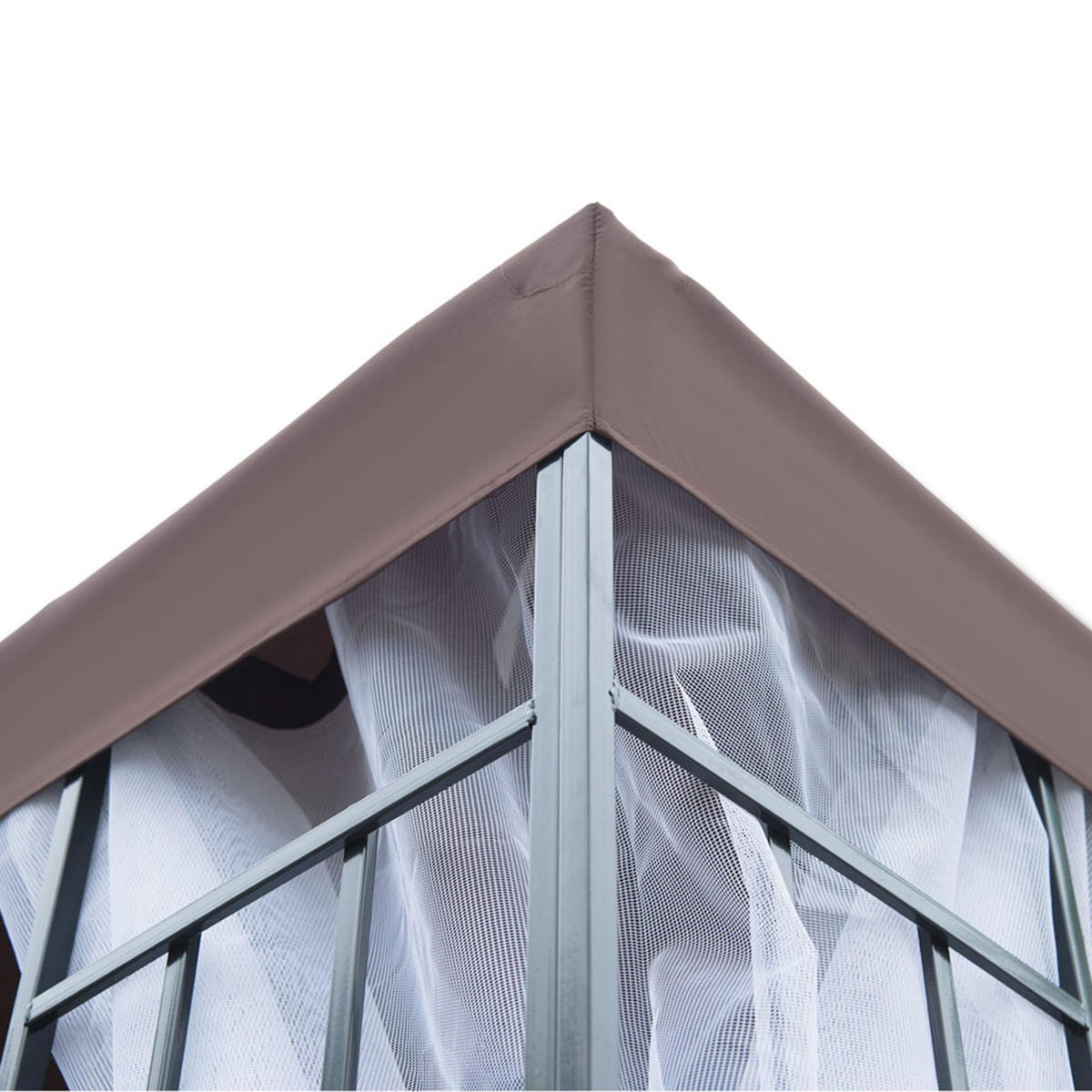 PAVILLON 2,97x2,97 m Moskitonetz - Mokka, Metall (297/270/297cm) - Fortuna Lai