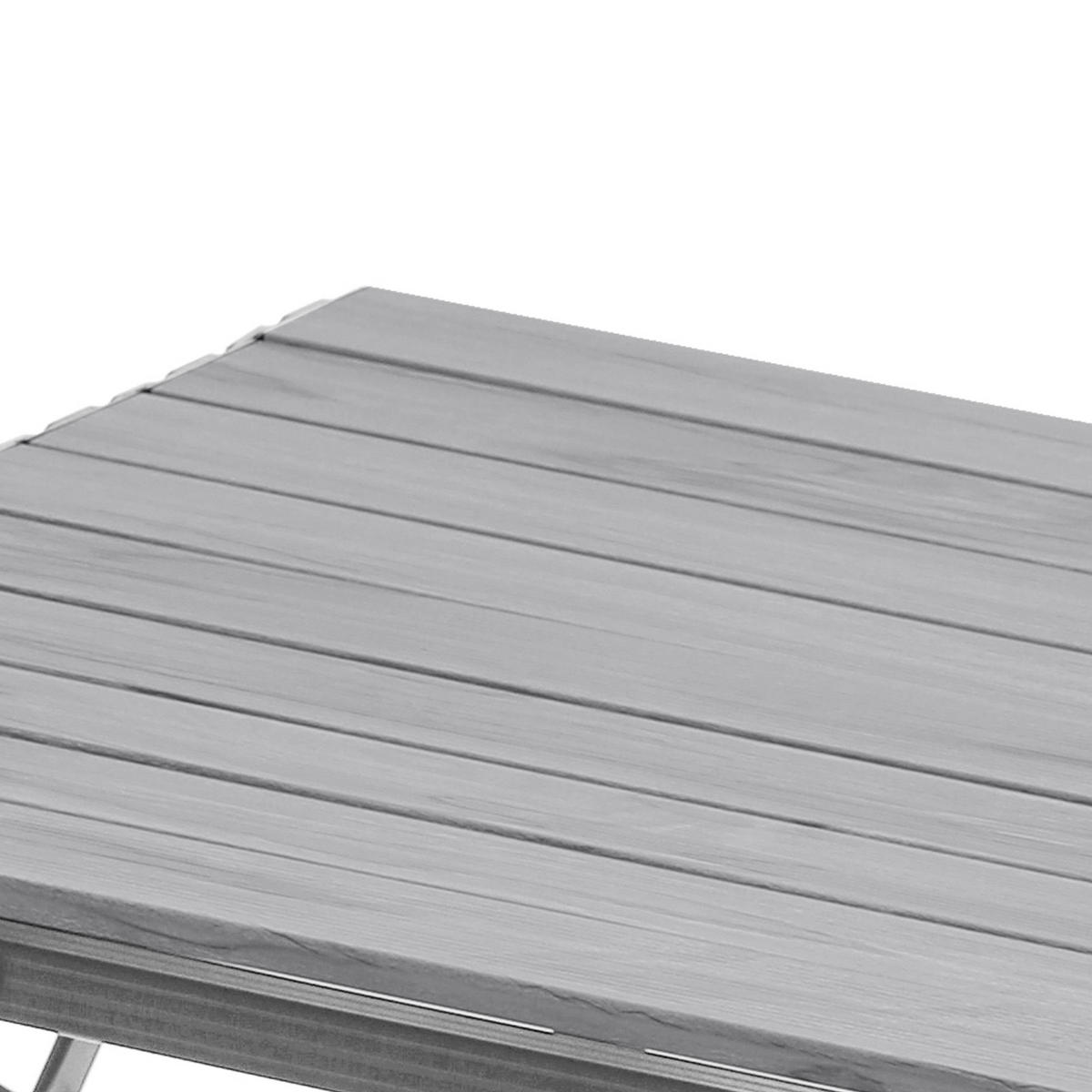 CAMPINGTISCH Höhenverstellbar Silber - Silberfarben, Metall (51.5/90/68cm) - JAWINIO