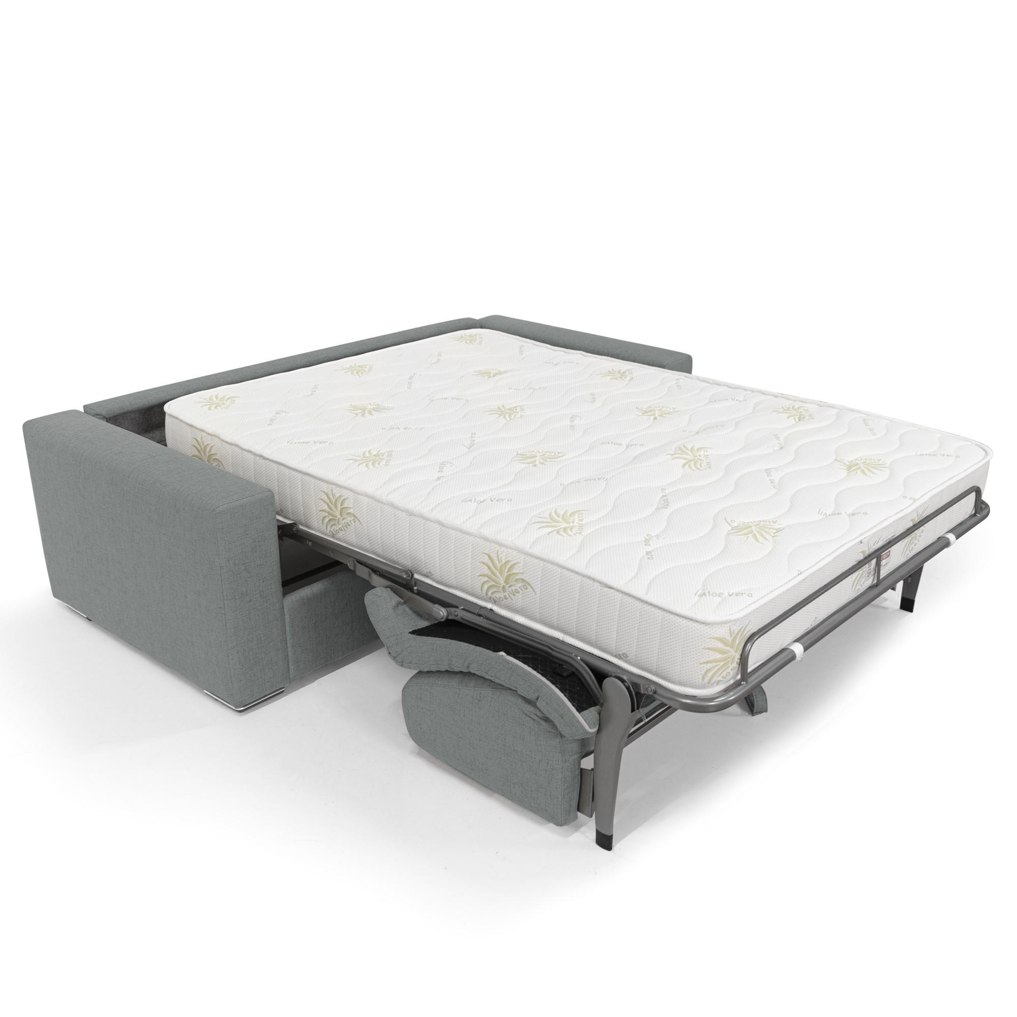 SCHLAFSOFA Nixon - Grau, Textil (200/93/96cm) - Divani.store