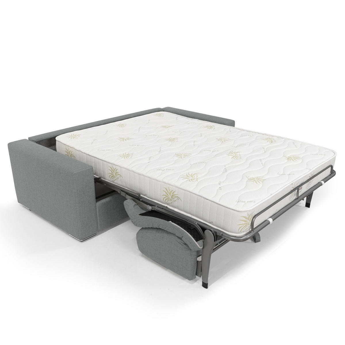 SCHLAFSOFA Nixon - Grau, Textil (200/93/96cm) - Divani.store
