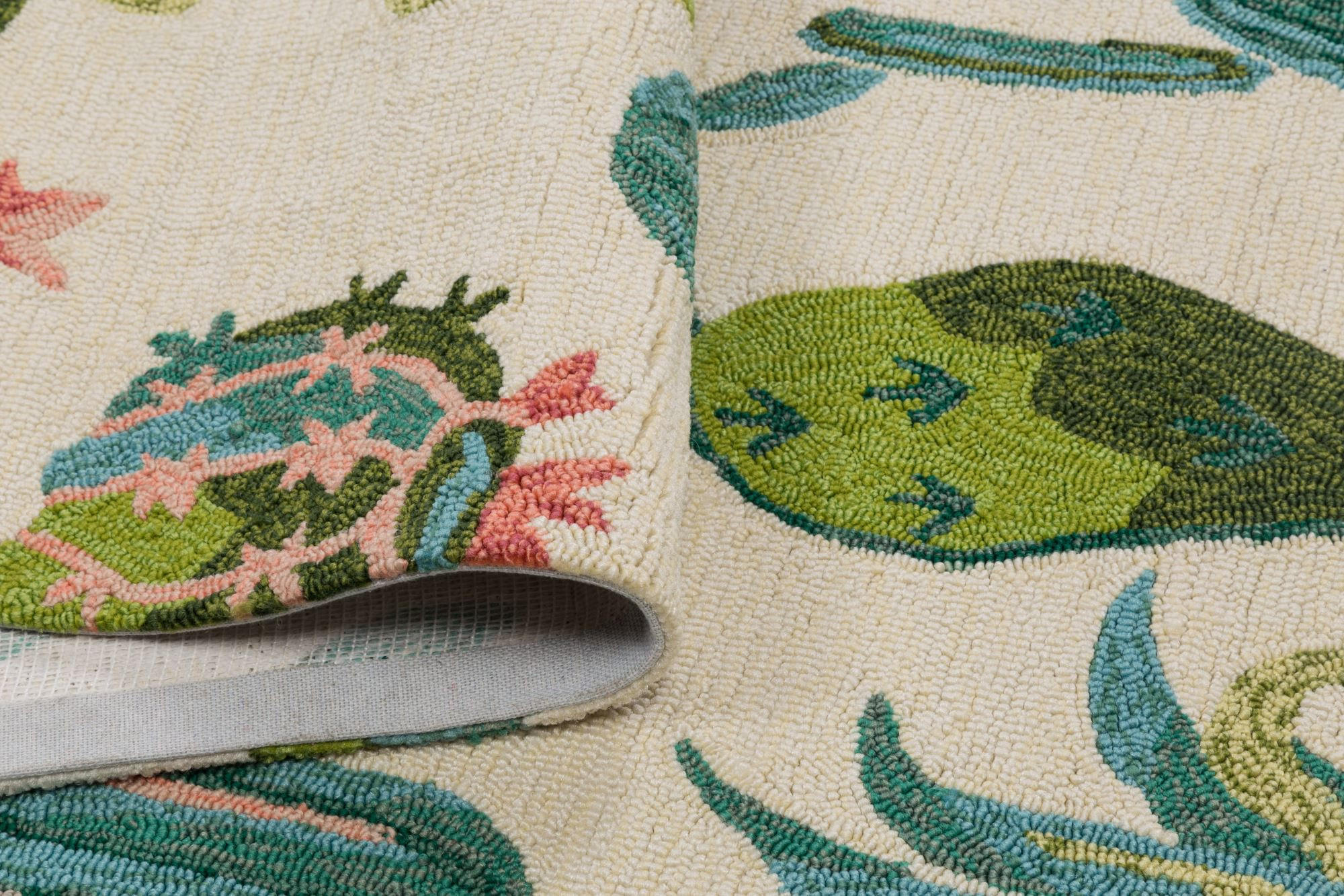 OUTDOORTEPPICH Rosetta 180x180 cm - Weiß, Textil (180/180cm) - Gino Falcone