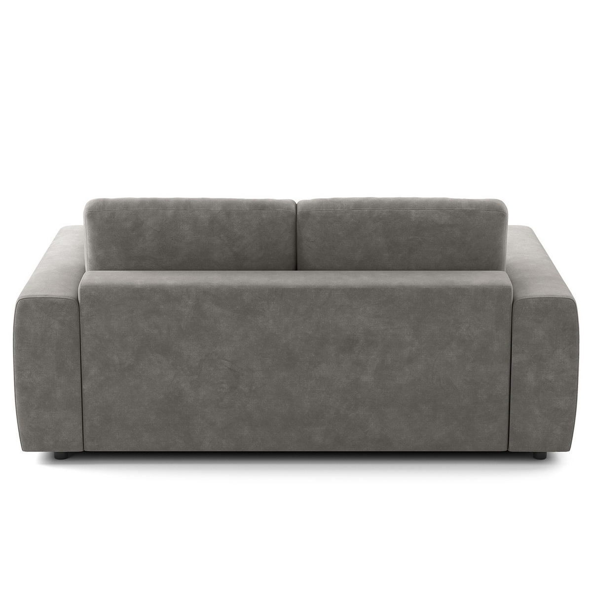 2-SITZER SOFA - Schwarz/Grau, Kunststoff/Textil (182/80/117cm) - home24