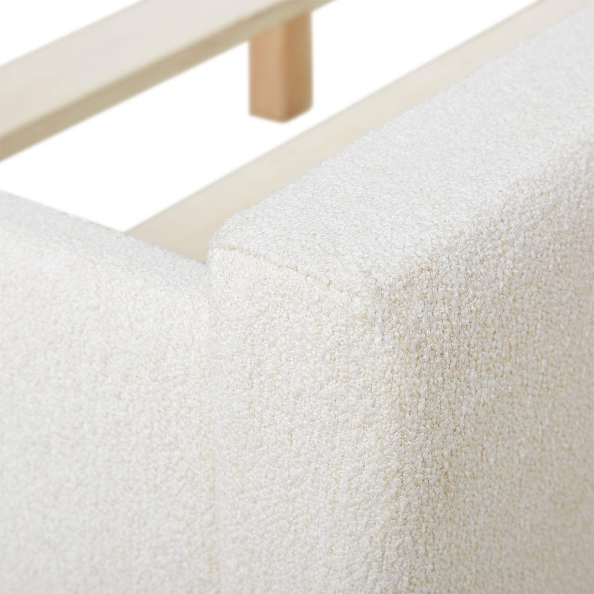 POLSTERBETT Bouclé mit Matratze 140/200 cm in Beige - Beige, Textil (140/200cm) - Homestyle4u