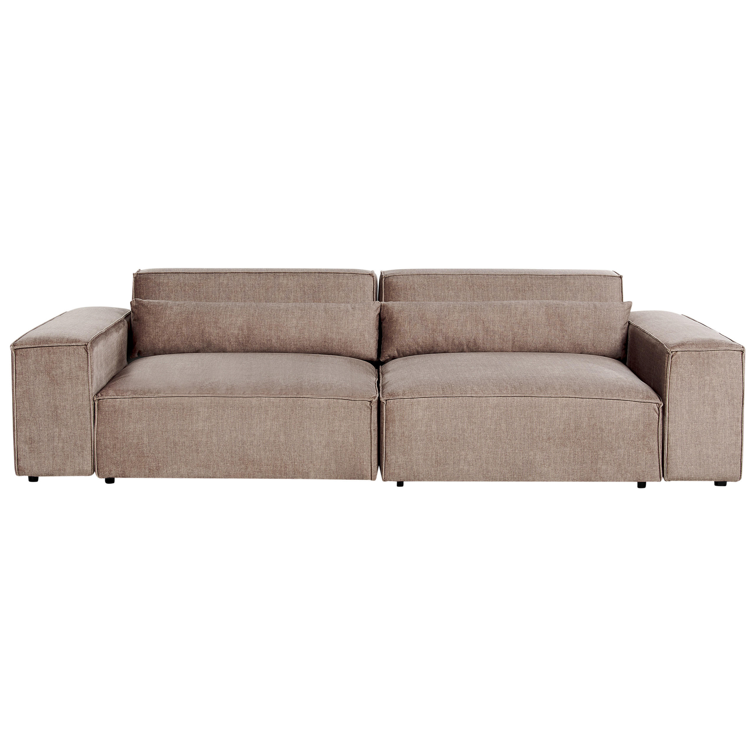 2-SITZER-SOFA hellbraun Hellnar - Braun, Textil (262/70/126cm) - Beliani