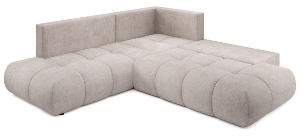 ECKSOFA Hellbeige SOHI Flow 03 Ausziehbar Mit Schlaffunktion - Beige, Textil (266.5/266.5cm) - Sepro Meble