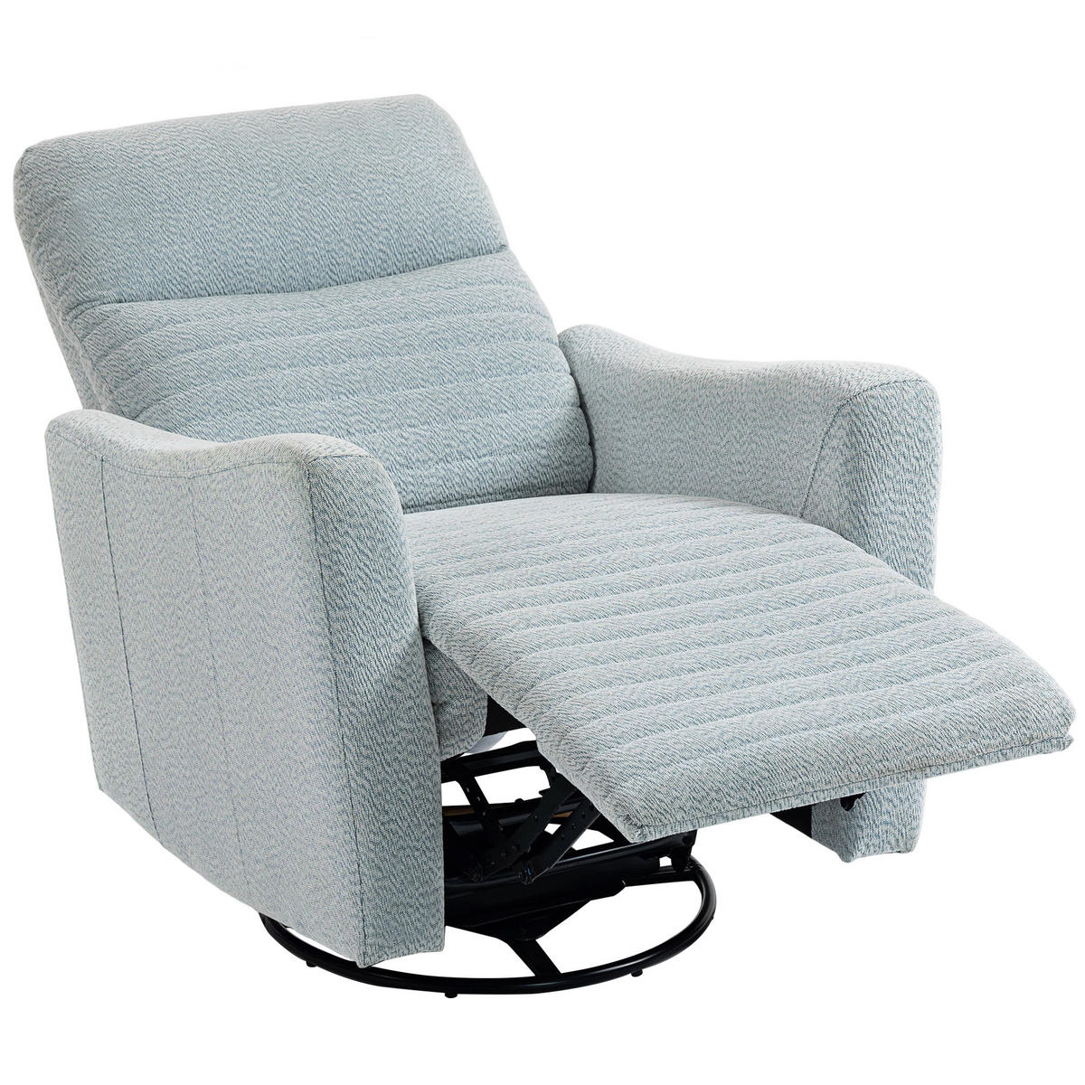 RELAXSESSEL DE-15437 360° drehbar und 135° neigbar mit Fußstütze Graublau - Grau, Metall (82/101/90.5cm) - ComfortXL
