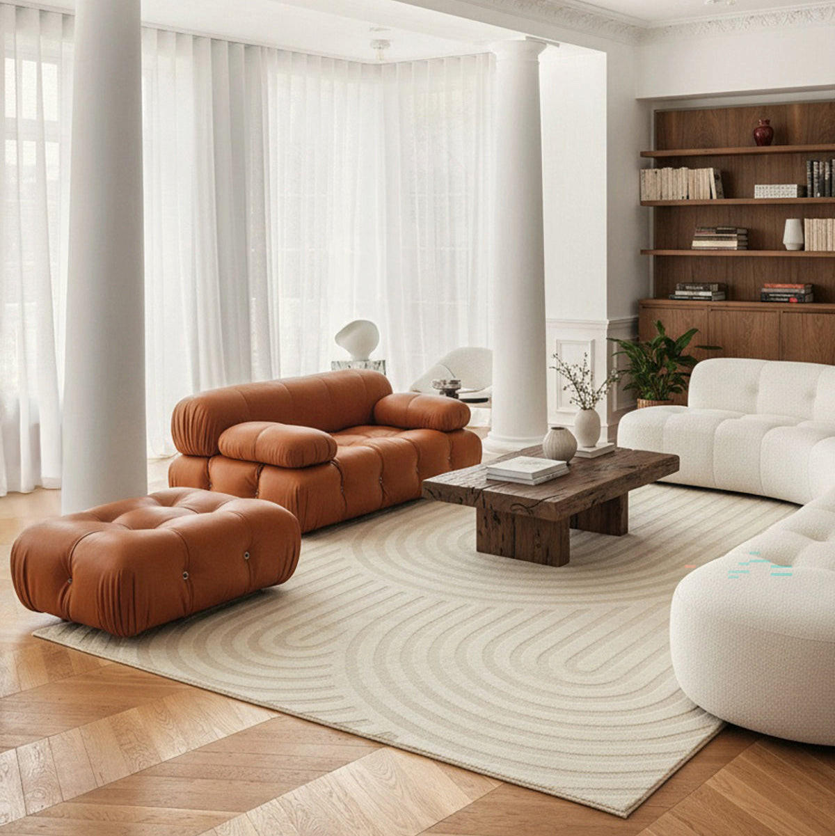 TEPPICH superweich grafisch beige - Beige, Textil (200/290cm) - AFK Living
